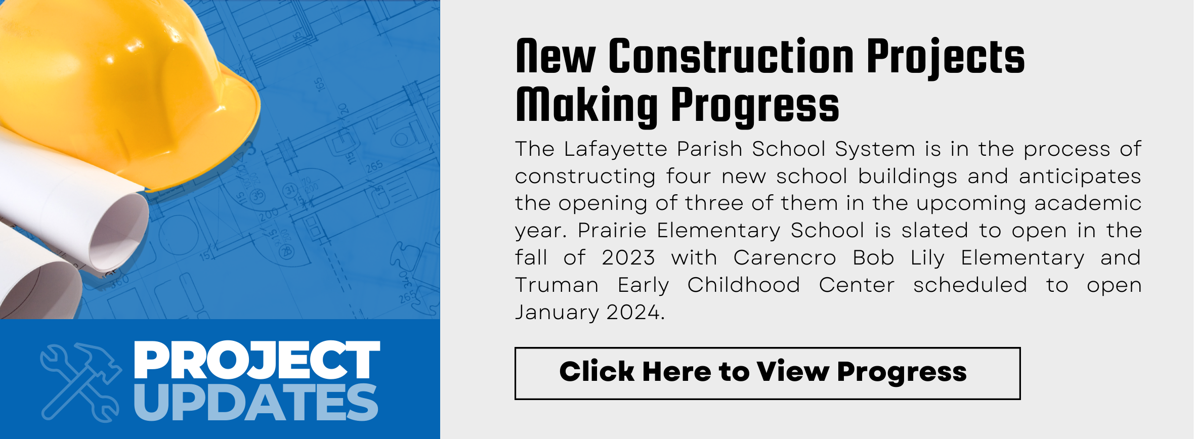 New Construction Projects Making Progress