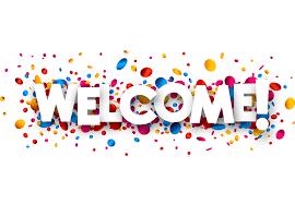 Welcome with colorful balloons