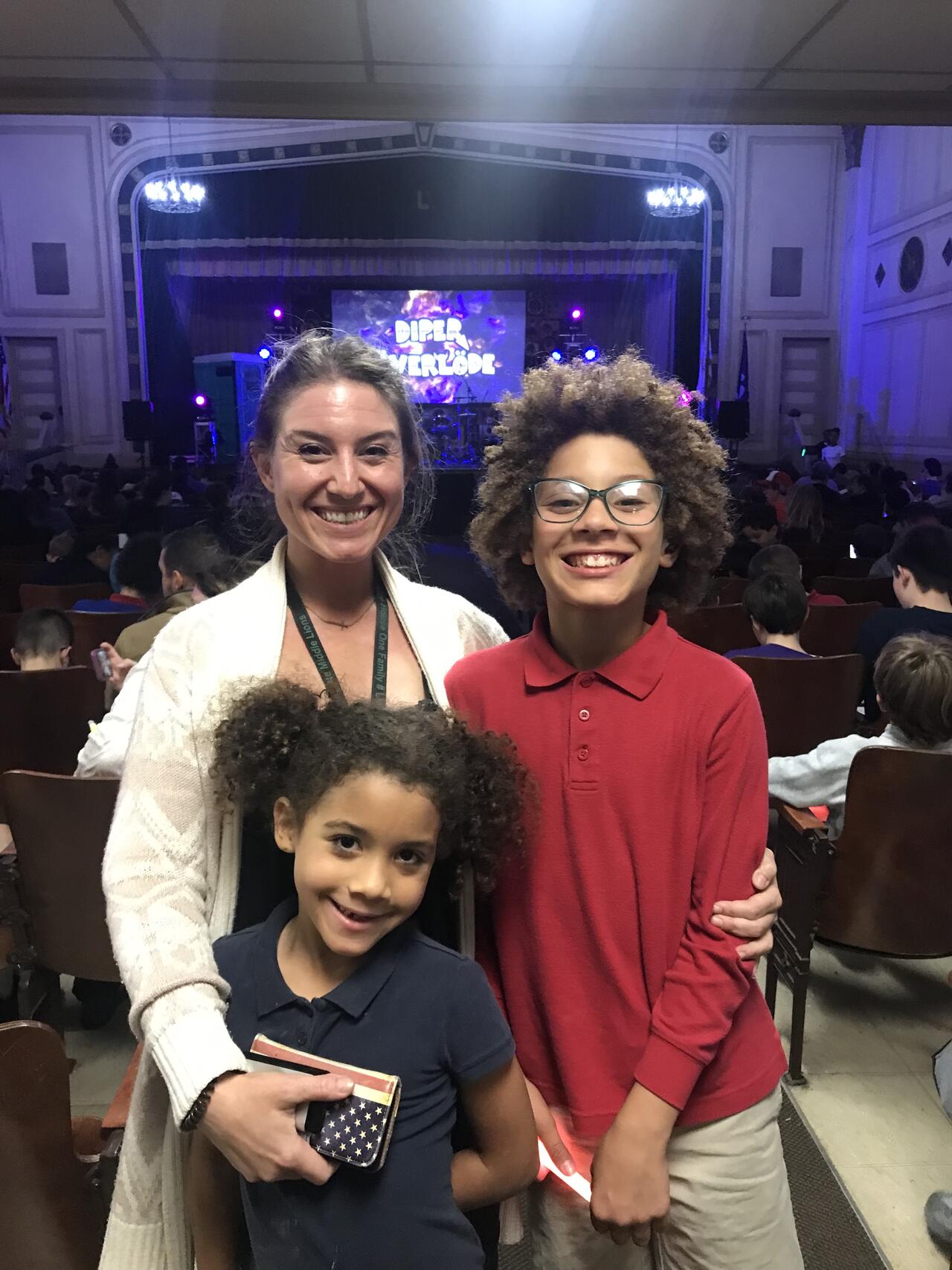 Ms. Thomas and her kids enjoying the show!