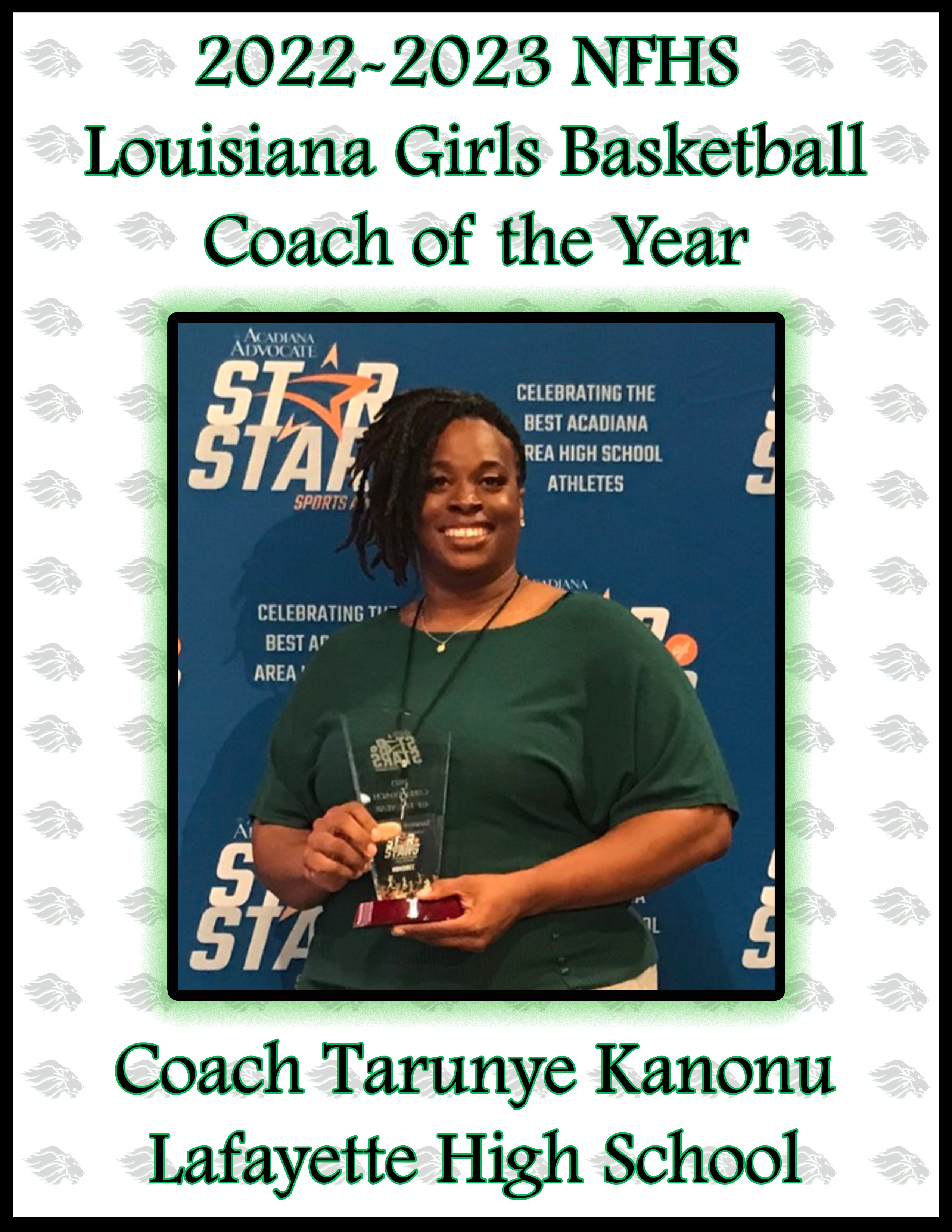 2022-23 NFHS Louisiana Girls Basketball Coach of the Year!