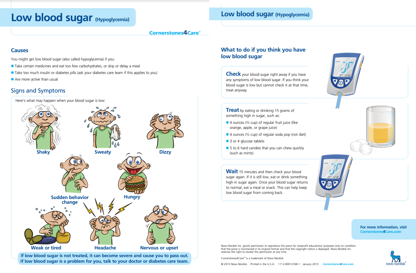 Dealing with low blood sugar in school